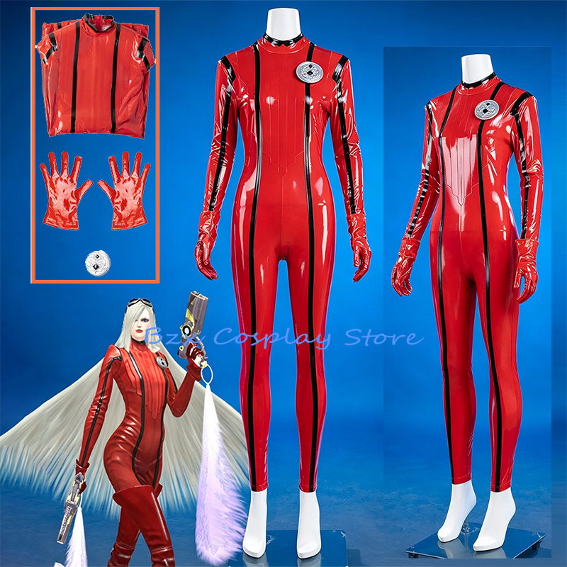 Anime Cosplay Red - PU Leather Cutie J Cosplay Game