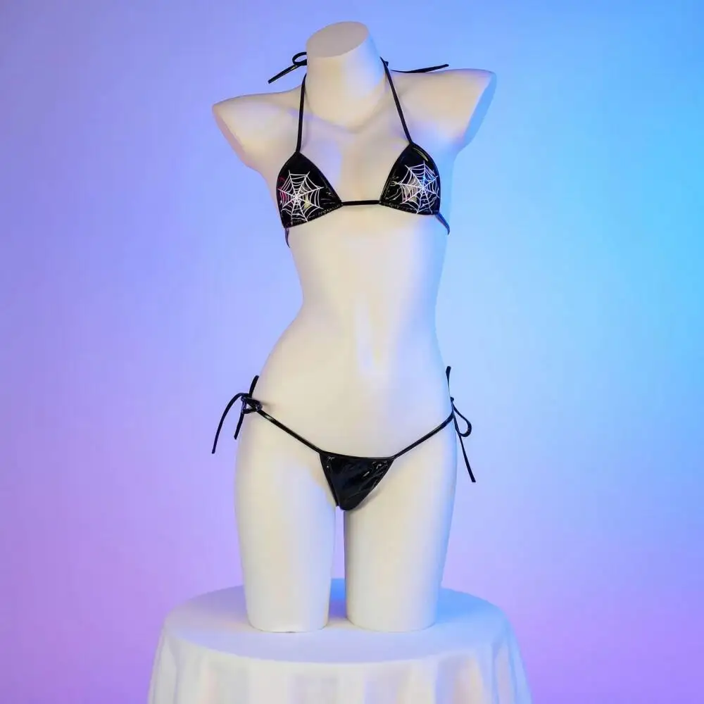 Anime Cosplay Bikini - Women Spider Web Print 2 Piece