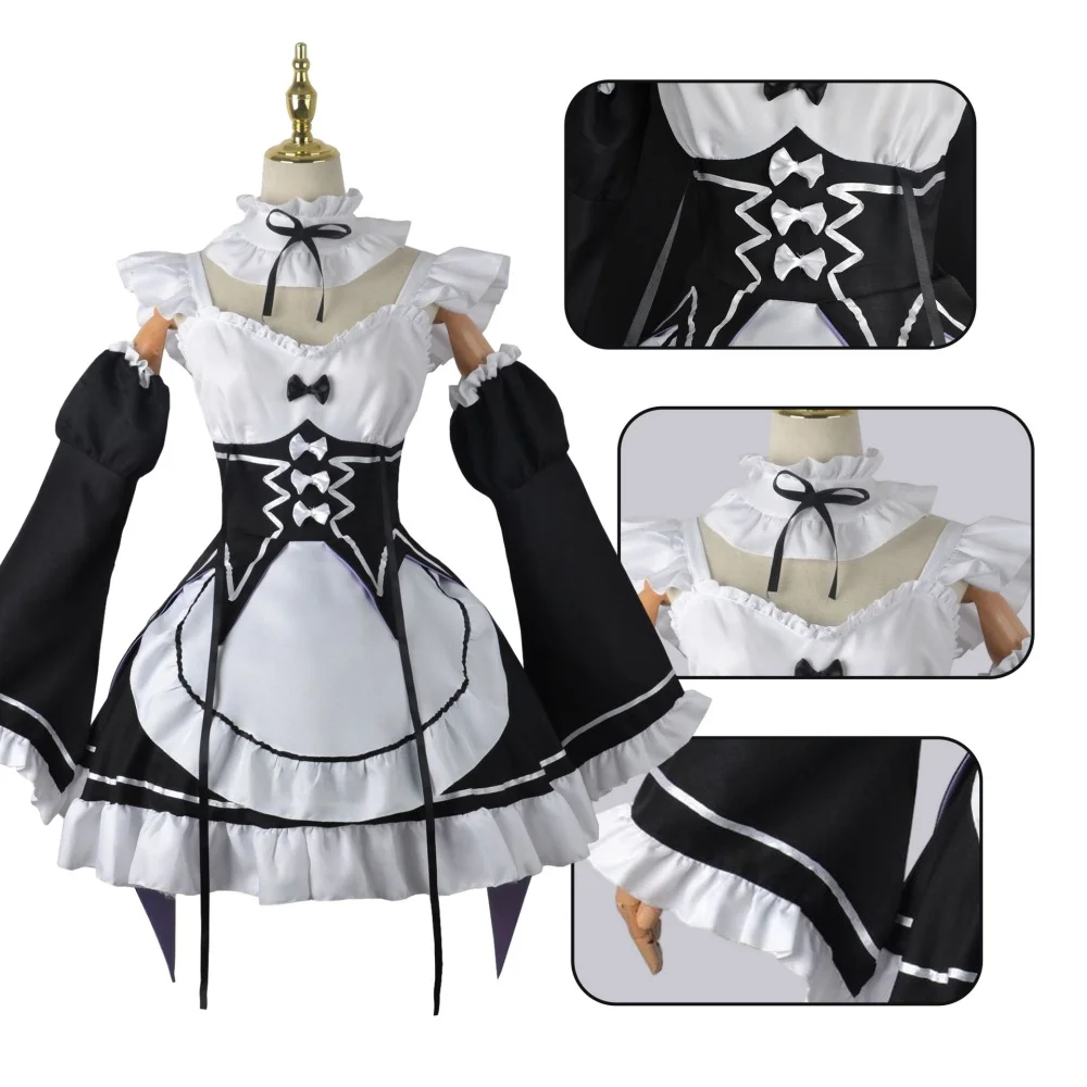 Anime Cosplay Maid - Anime Ram Rem Maid Cosplay Re