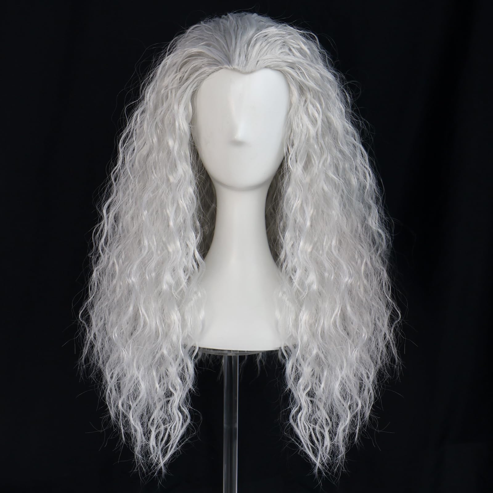 Fluffy white witch corn perm l - Anime Cosplay Face recension och pris