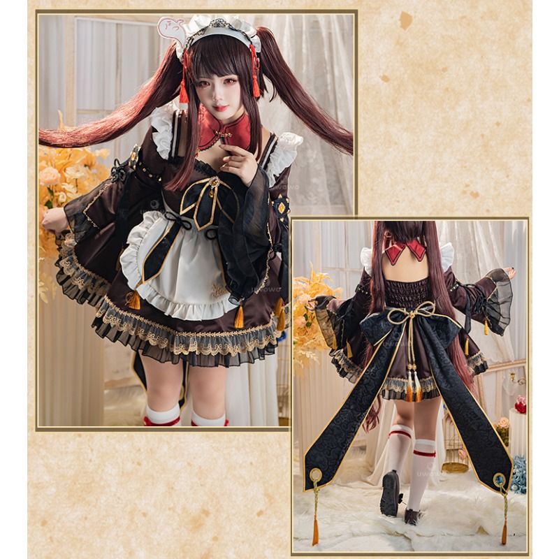 Game Genshin Impact Hu Tao Mai - Anime Cosplay Maid recension och pris