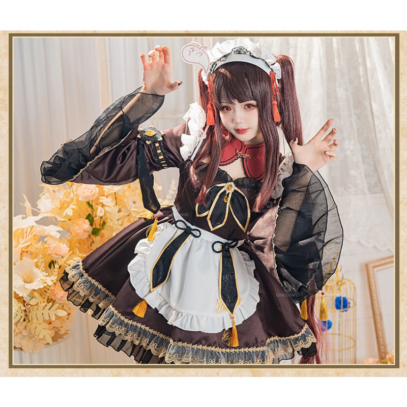 Game Genshin Impact Hu Tao Mai - Anime Cosplay Maid recension och pris