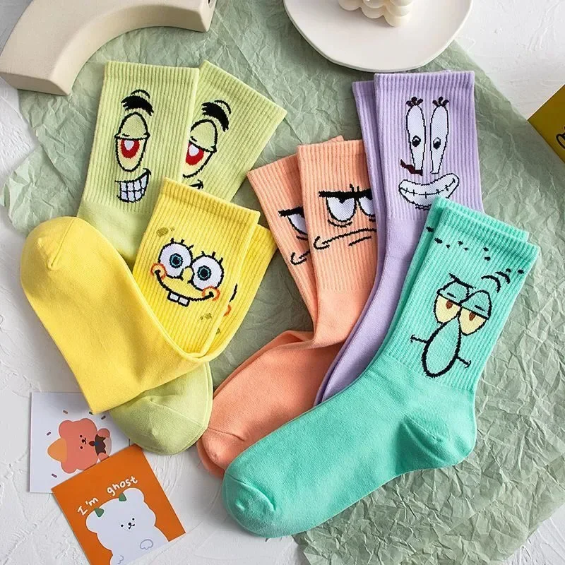 5 Pairs Kawaii SpongeBob Mid-C - Anime Cosplay Girlfriend recension och pris