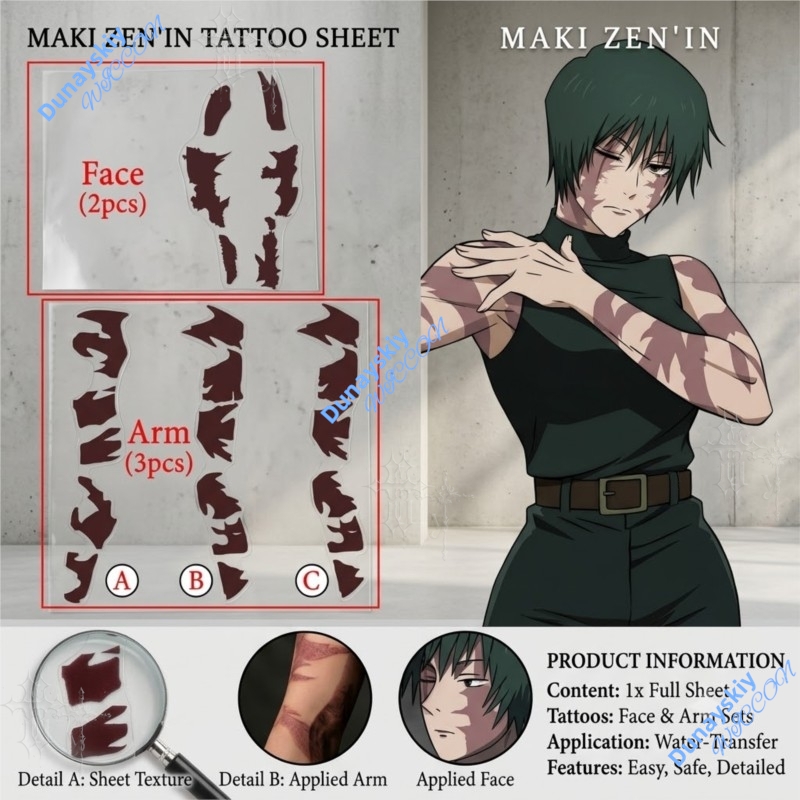 Anime Jujutsu Kaisen Zenin Mak - Anime Cosplay Face recension och pris